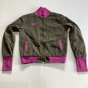 DC Shoes Women's Size M Pink and Green Jacket Reversible Y2K Skater Vintage